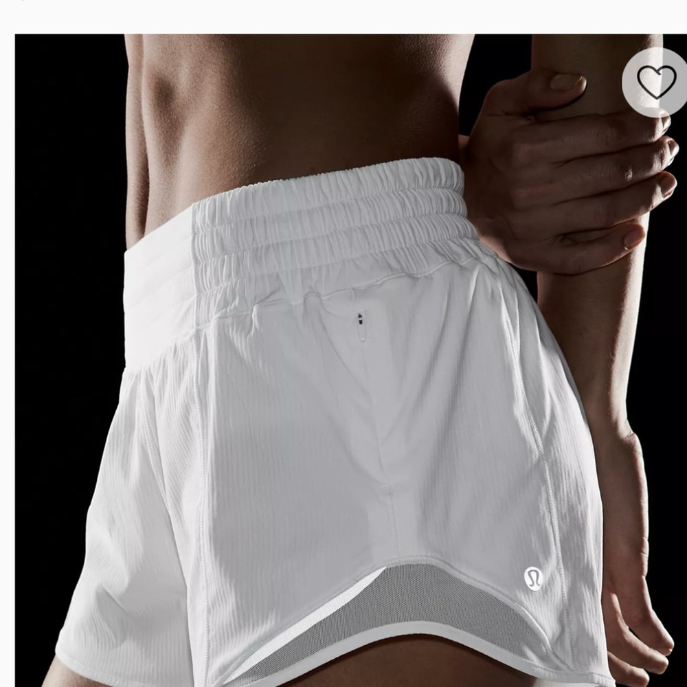 Lululemon White Athletic Shorts